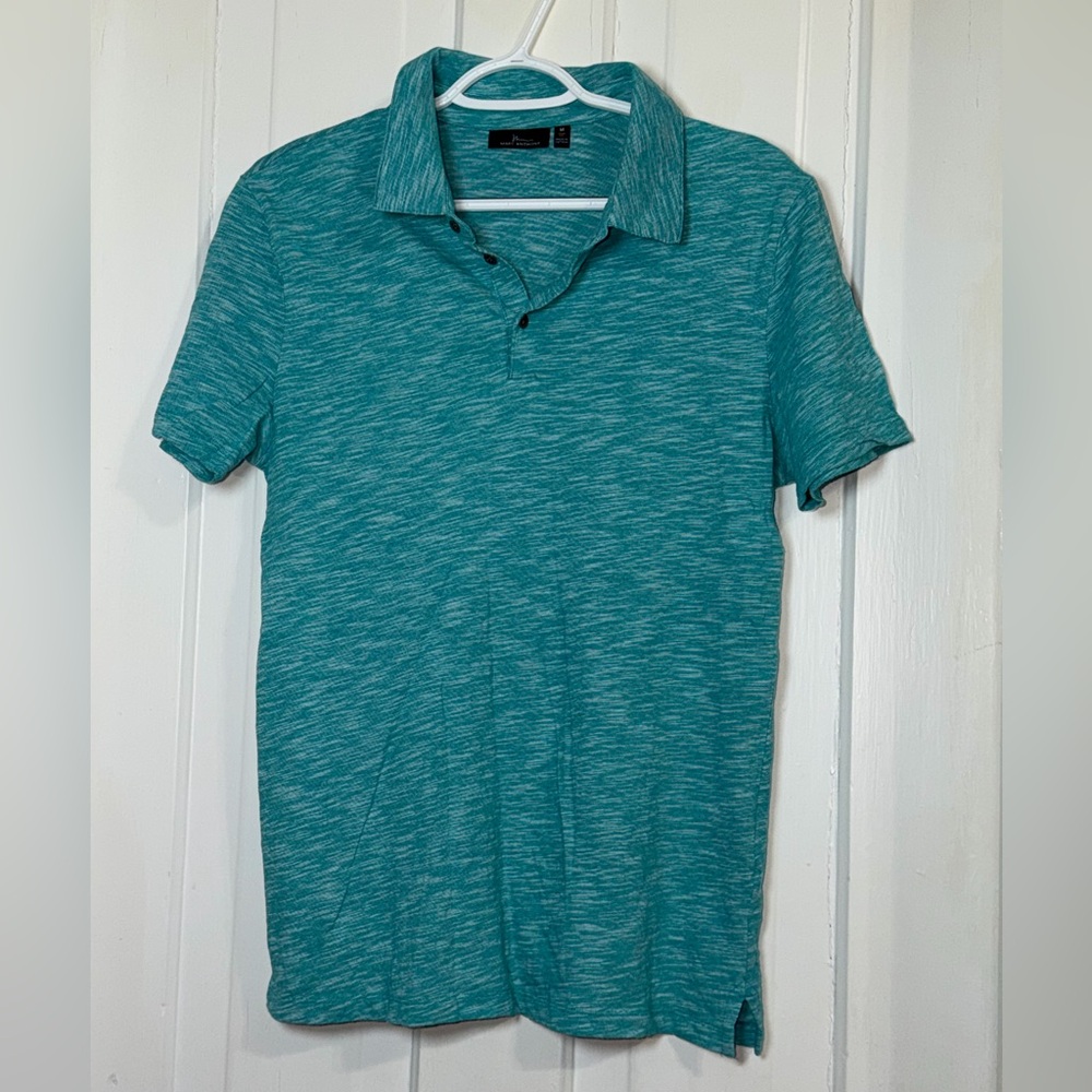 Men's Marc Anthony Turquoise Polo Shirt size medium slim fit